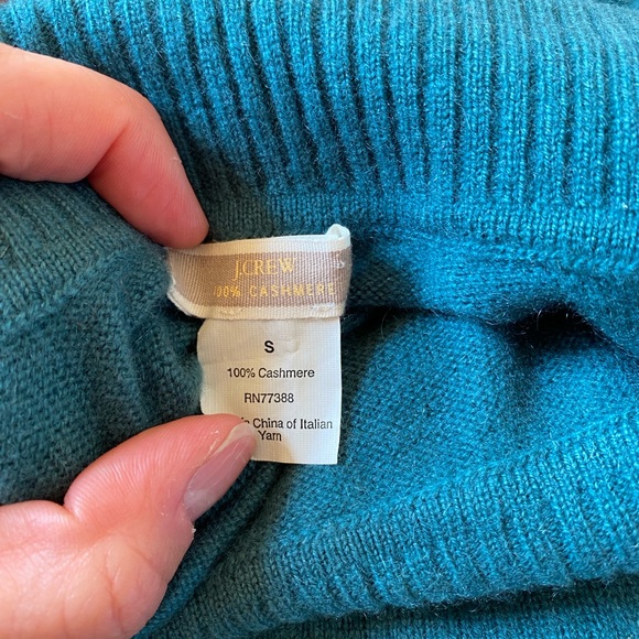 J Crew 100% cashmere size small blue/green - Picture 3 of 4